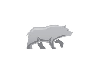 Big bear walking and looking for logo design