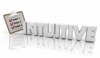 Intuitive Easy to Understand Follow Steps Word 3d Illustration