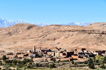 view of old ben haddou town in central Morocco Africa