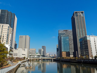 Fototapeta na wymiar 水都大阪 玉江橋から見る堂島川