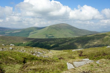 Fototapeta na wymiar Wicklow.Ireland.View of the Tonelagee Mountain. 
