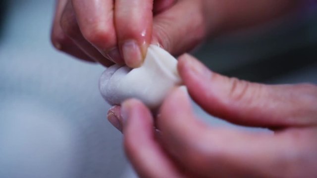 Making Homemade Chinese Dumplings