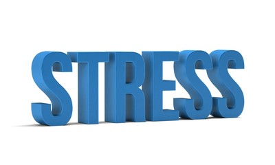 Stress word. 3D Render illustration in white background