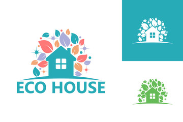 Ecology House Logo Template Design Vector, Emblem, Design Concept, Creative Symbol, Icon