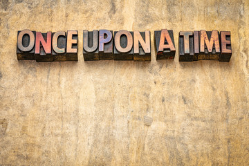 Naklejka premium once upon a time opening phrase