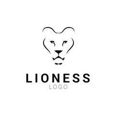Lioness head logo template