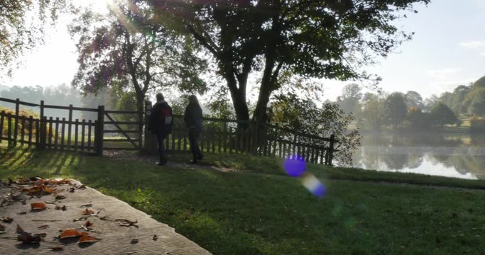 Autumn colors in Hardwick Park, Derbyshire, England, United Kingdom, Europe 