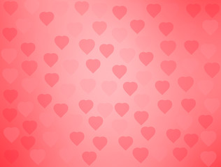 Hearts pattern for valentine day, red heart background