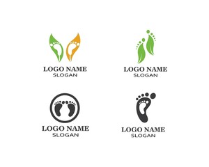 foot logo icon vector teemplate