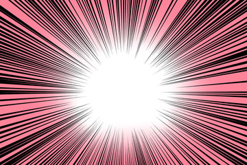 Concentration line.  Effect line.  集中線、効果線