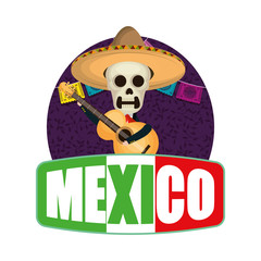 skeleton mexican with hat
