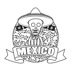 skeleton mexican with hat