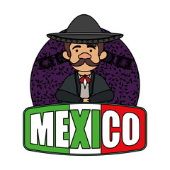 traditional mexican mariachi character