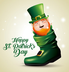 elf inside boot to st patrick event