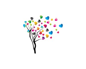 Love Logo Vector icon illustration design