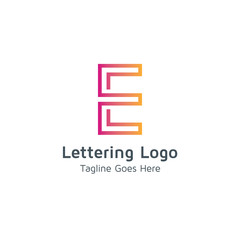 Lettering E Vector