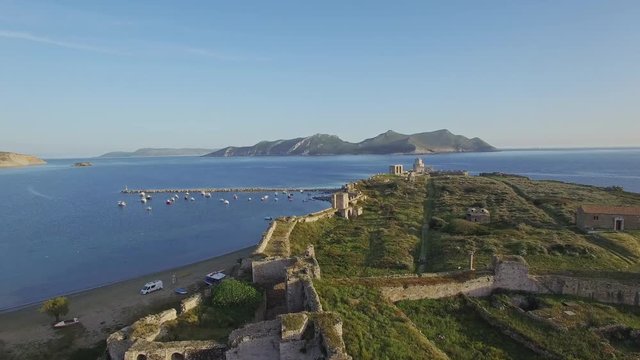 Metoni castle, Greece aerial