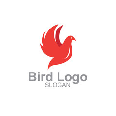 Minimalist Bird illustration logo