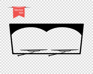 Windshield wiper in inclement weather. vector illustration, design elements on isolated transparent background.