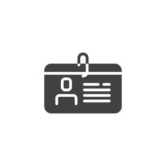 Driver license vector icon. filled flat sign for mobile concept and web design. Car driving licence simple solid icon. ID card symbol, logo illustration. Pixel perfect vector graphics