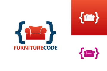 Furniture Code Logo Template Design Vector, Emblem, Design Concept, Creative Symbol, Icon