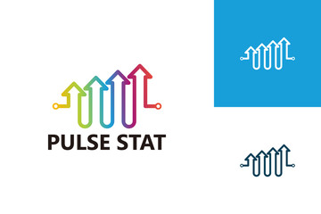 Pulse Statistic Logo Template Design Vector, Emblem, Design Concept, Creative Symbol, Icon