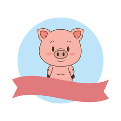 cute little pig character