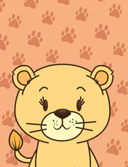Fototapeta premium cute little tiger character