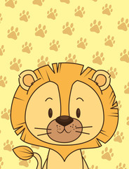 cute little lion character