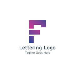 Lettering F Vector