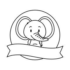 Obraz premium cute little elephant character