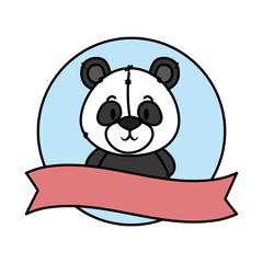cute little bear panda character