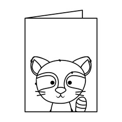 cute little raccoon character