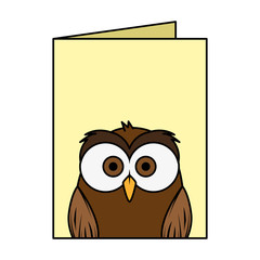 cute little owl bird character