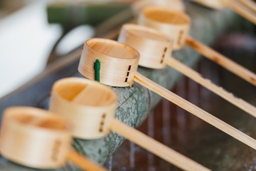 手水・手洗いのひしゃく