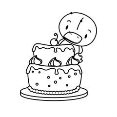 cute little duck character