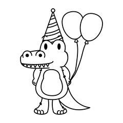 cute little crocodrile character