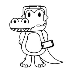cute little crocodrile character