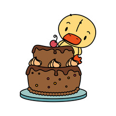 cute little duck character