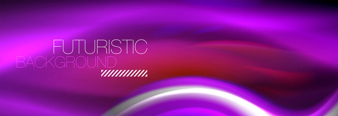 Fluid colors mixing glowing neon wave background, holographic texture