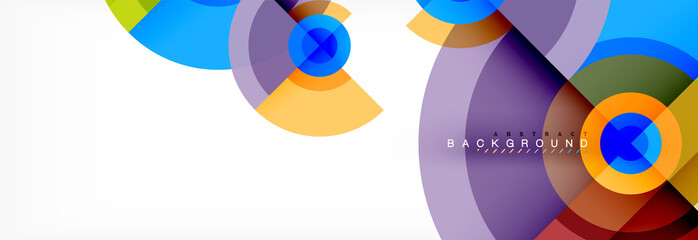 Obraz premium Geometric circle abstract background, creative geometric wallpaper.