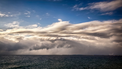 Naklejka na ściany i meble Dramatic Clouds over Lake Superior