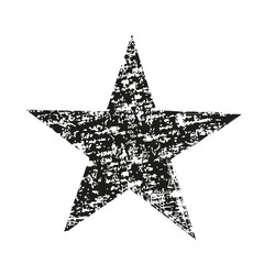 Grunge star. Hand drawn style illustration with a grunge effect. Star with grunge texture. Vector illustration