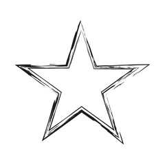 Grunge star. Hand drawn style illustration with a grunge effect. Star with grunge texture. Vector illustration