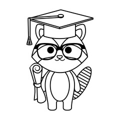 cute little raccoon character