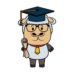 cute little sheep character
