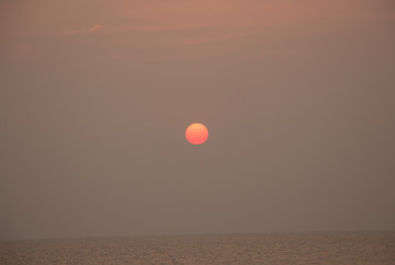 Beautiful sunset on the beach