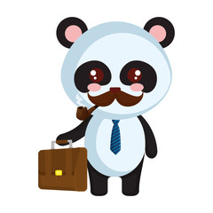 cute little bear panda character