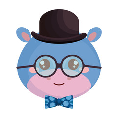 cute little hippo character