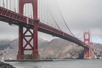 Golden Gate bridge in the fog